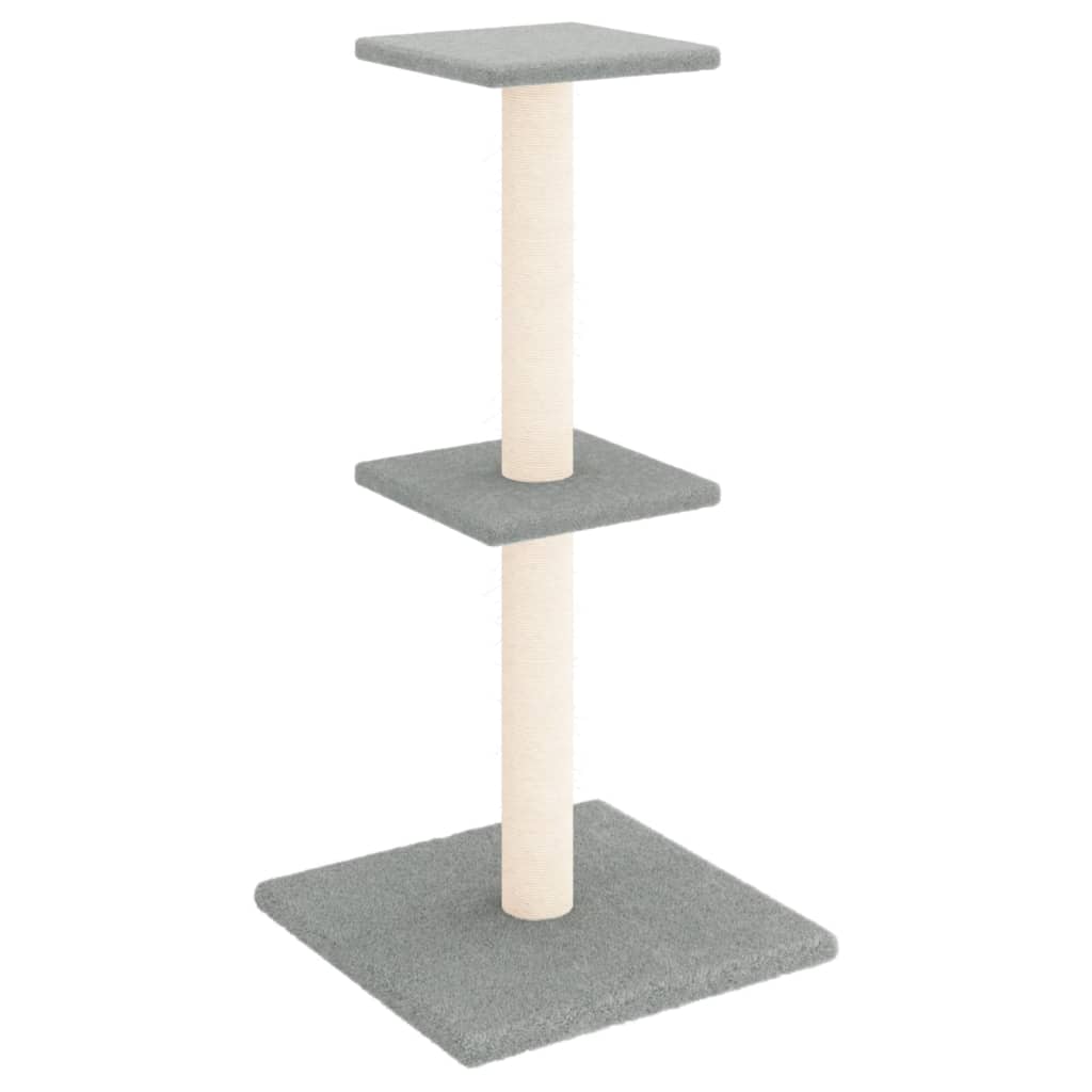 vidaXL Drapak dla kota, z sizalowymi słupkami, jasnoszary, 73 cm