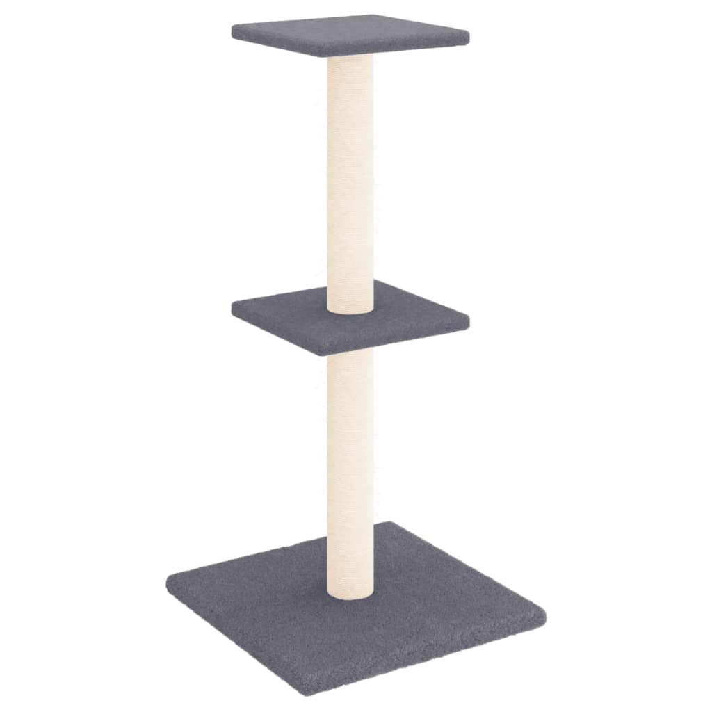 vidaXL Drapak dla kota z sizalowymi słupkami, ciemnoszary, 73 cm