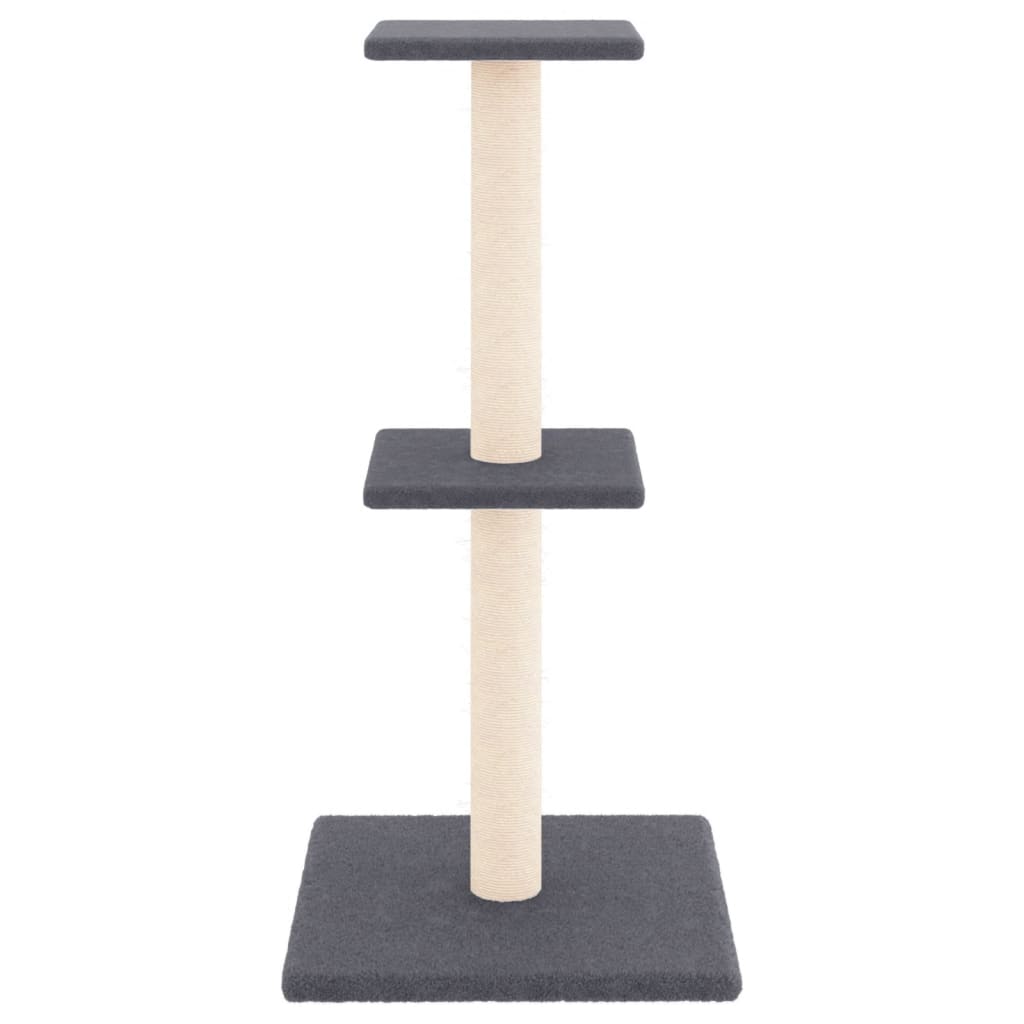 vidaXL Drapak dla kota z sizalowymi słupkami, ciemnoszary, 73 cm