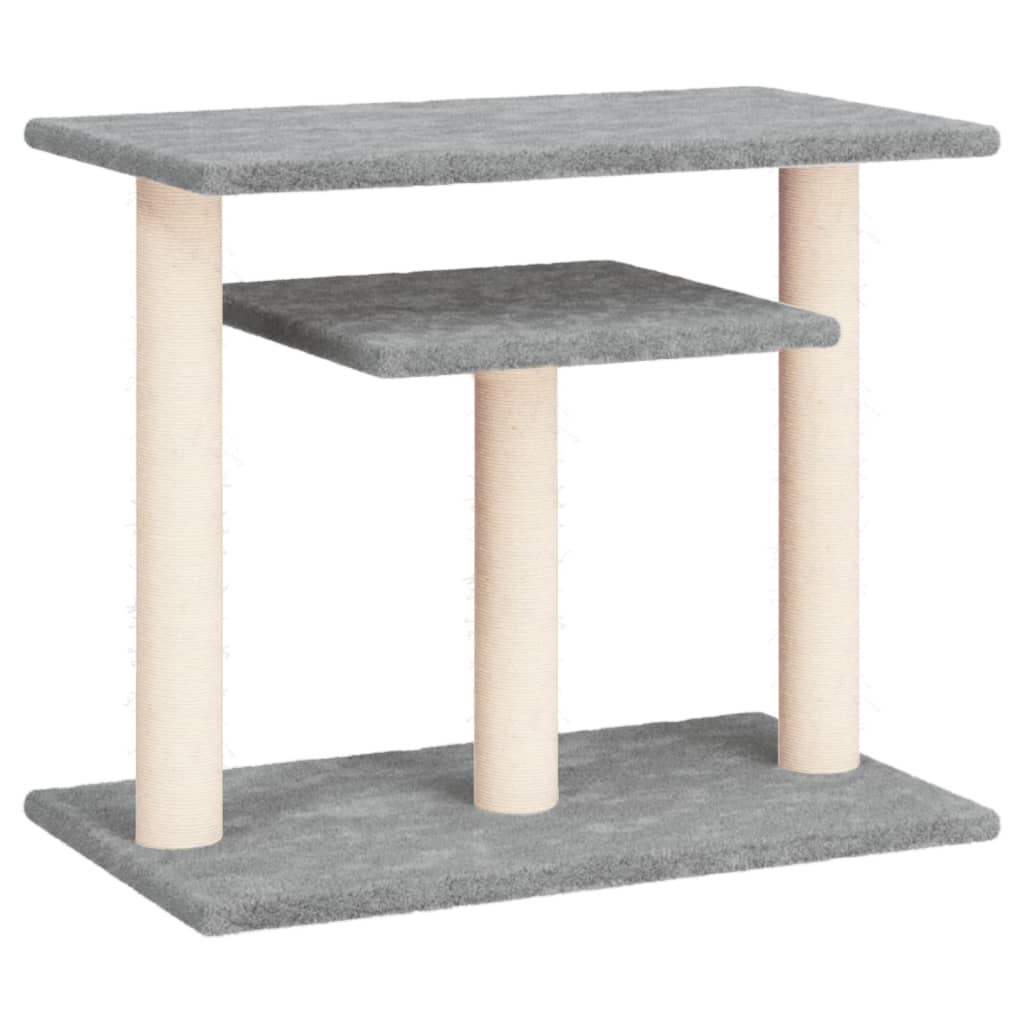 vidaXL Drapak dla kota z platformami, jasnoszary, 62,5 cm