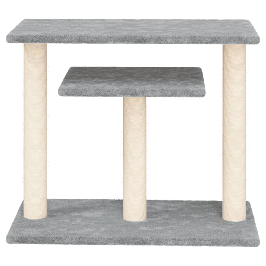 vidaXL Drapak dla kota z platformami, jasnoszary, 62,5 cm