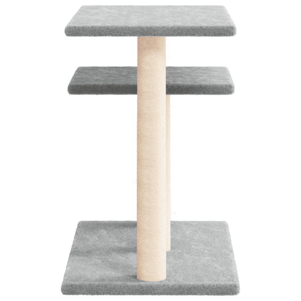 vidaXL Drapak dla kota z platformami, jasnoszary, 62,5 cm