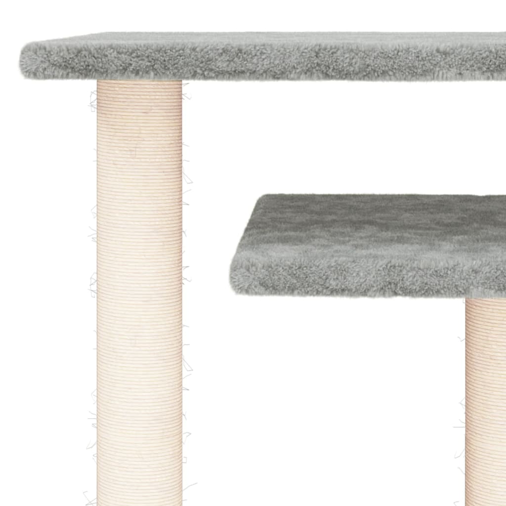 vidaXL Drapak dla kota z platformami, jasnoszary, 62,5 cm
