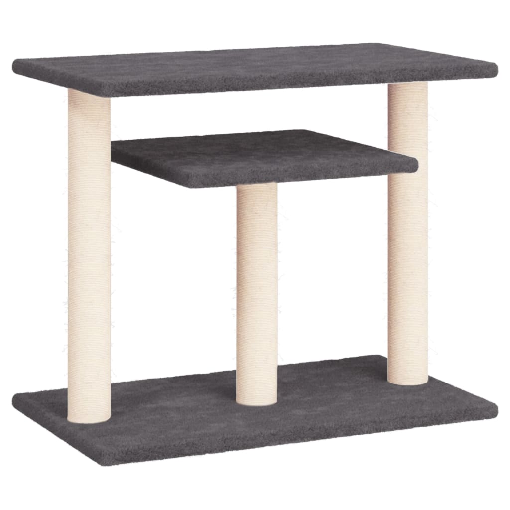 vidaXL Drapak dla kota z platformami, ciemnoszary, 62,5 cm