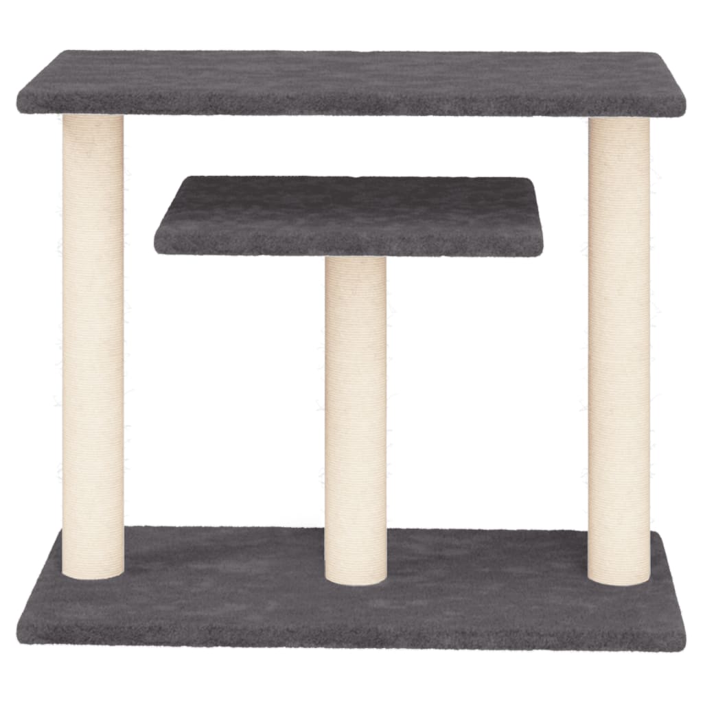 vidaXL Drapak dla kota z platformami, ciemnoszary, 62,5 cm