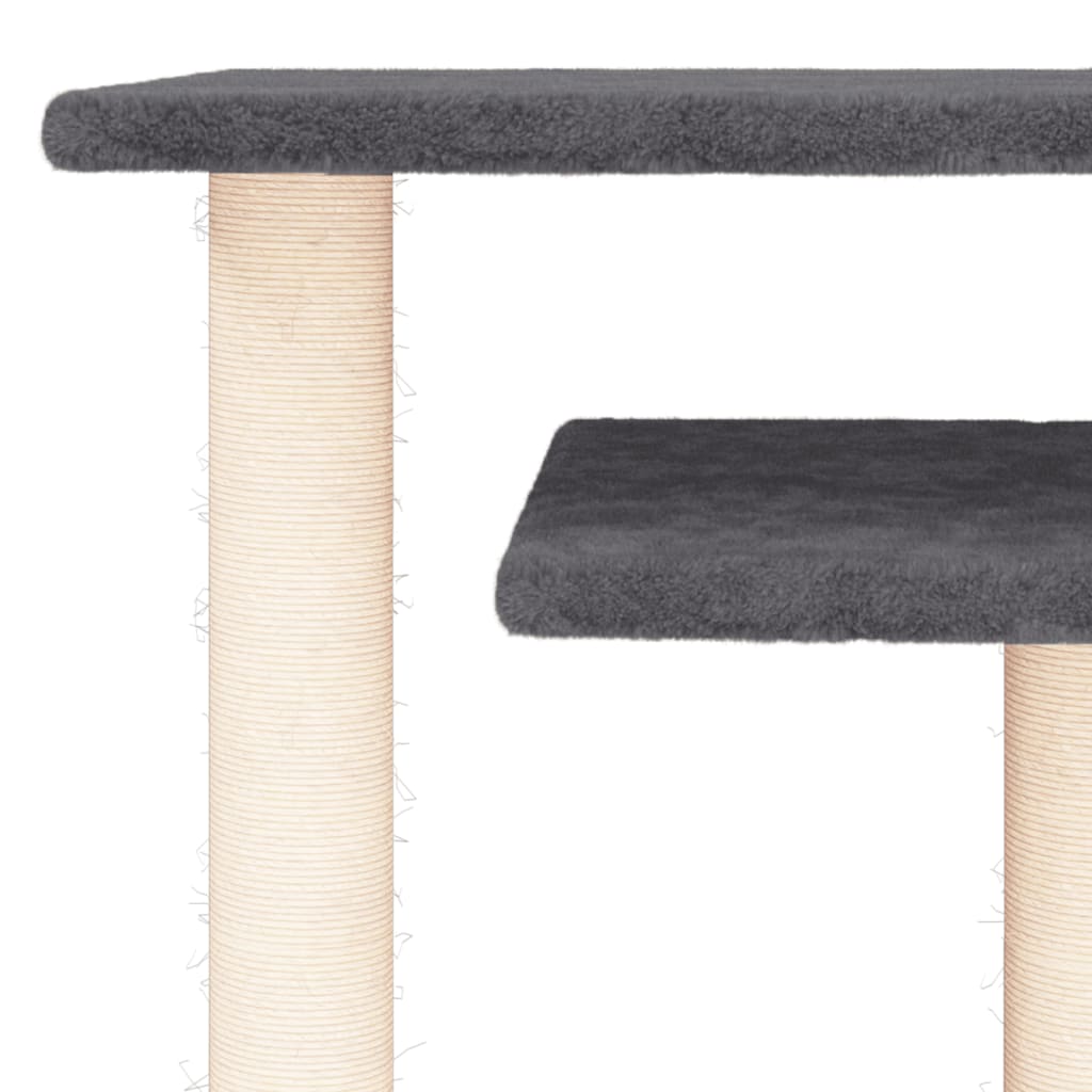 vidaXL Drapak dla kota z platformami, ciemnoszary, 62,5 cm
