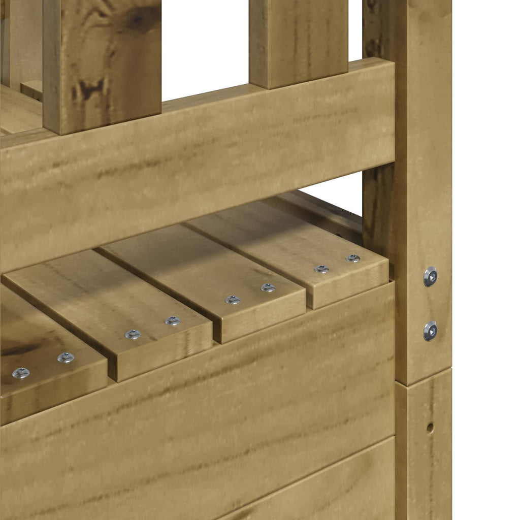 vidaXL Wieża Zabaw na Zewnątrz Solidne impregnowane drewno sosnowe