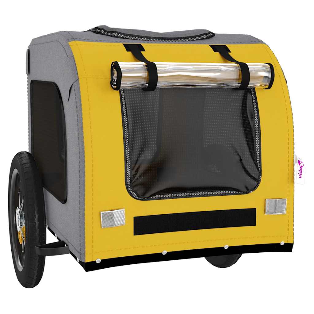vidaXL Przyczepka rowerowa dla zwierząt, tkanina Oxford i żelazo