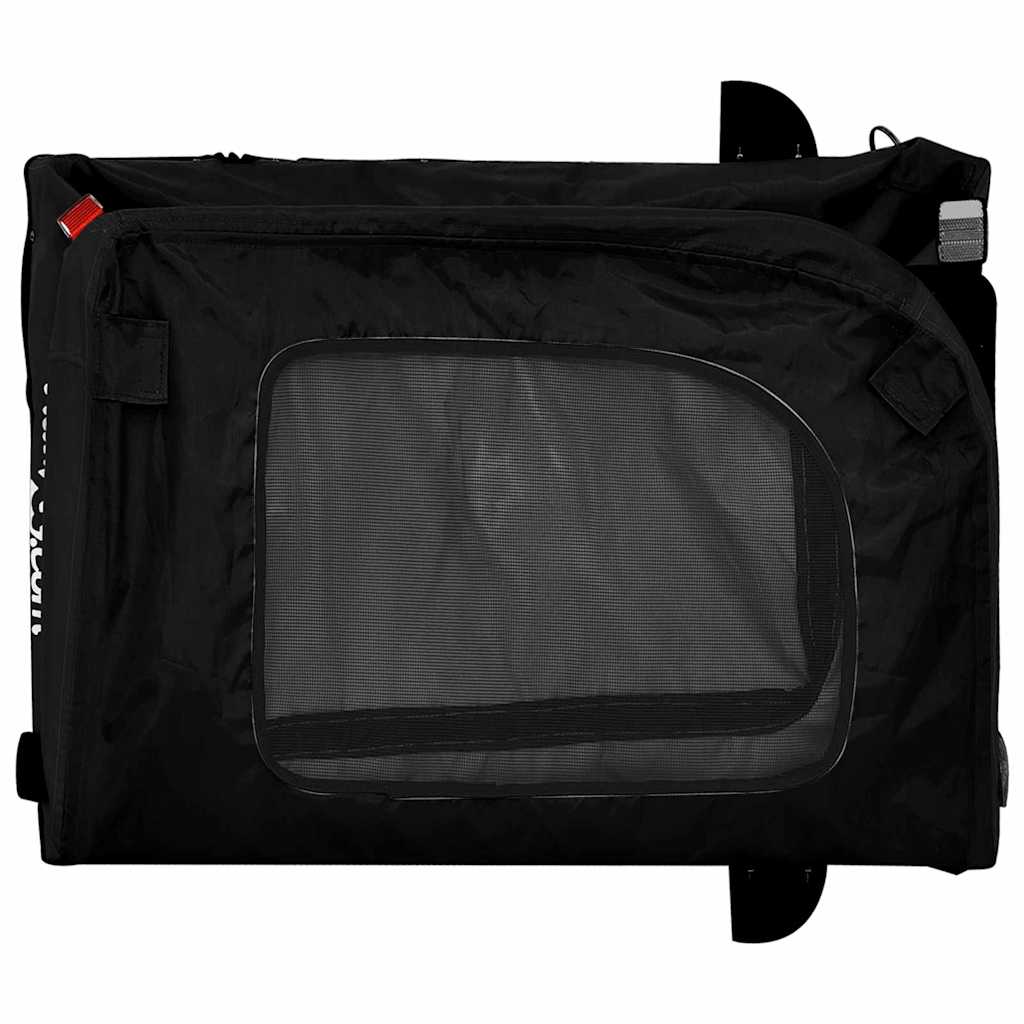 vidaXL Przyczepka rowerowa dla zwierząt Czarny 125 x 53 x 54 cm