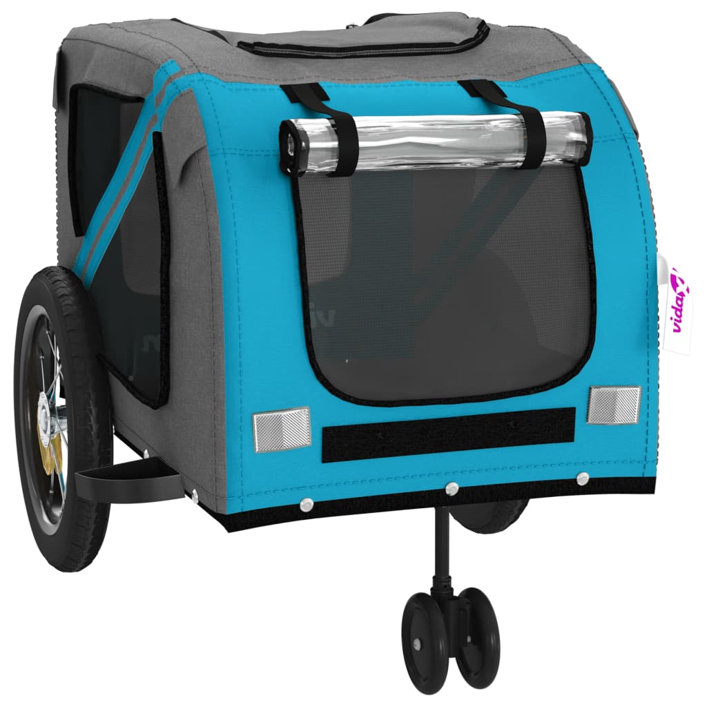 vidaXL Przyczepka rowerowa dla zwierząt, tkanina Oxford i żelazo