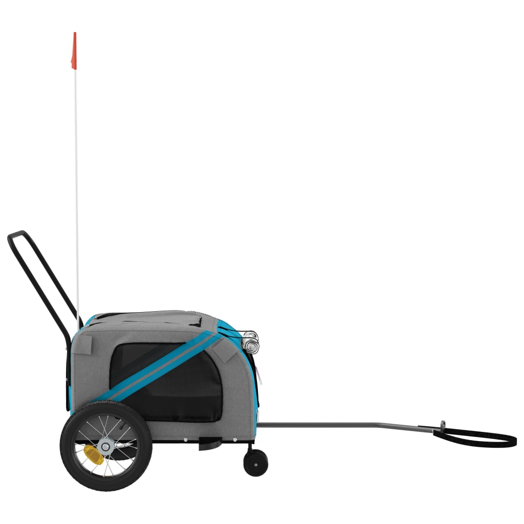 vidaXL Przyczepka rowerowa dla zwierząt, tkanina Oxford i żelazo