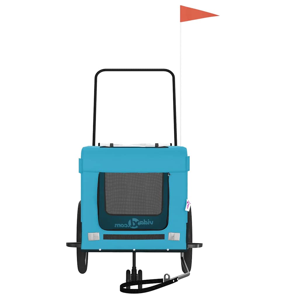 vidaXL Przyczepka rowerowa dla zwierząt, tkanina Oxford i żelazo