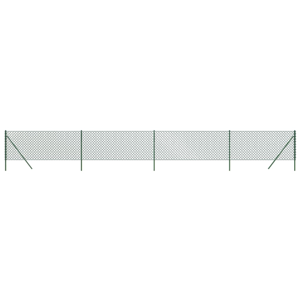 vidaXL Ogrodzenie z siatki, zielone, 1x10 m