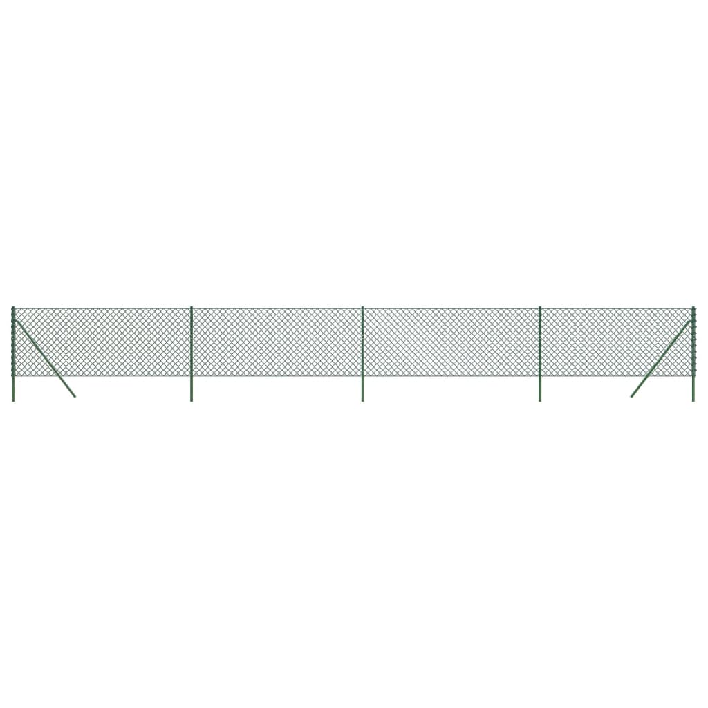 vidaXL Ogrodzenie z siatki, zielone, 1,1x10 m
