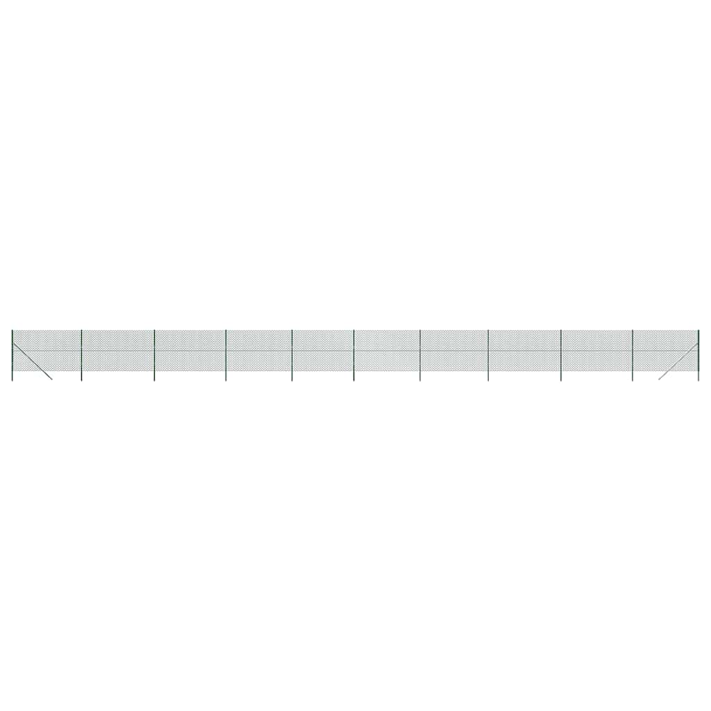 vidaXL Ogrodzenie z siatki, zielone, 1,6x25 m
