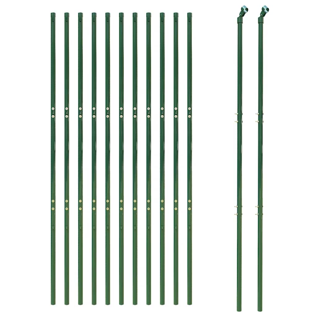 vidaXL Ogrodzenie z siatki, zielone, 1,6x25 m