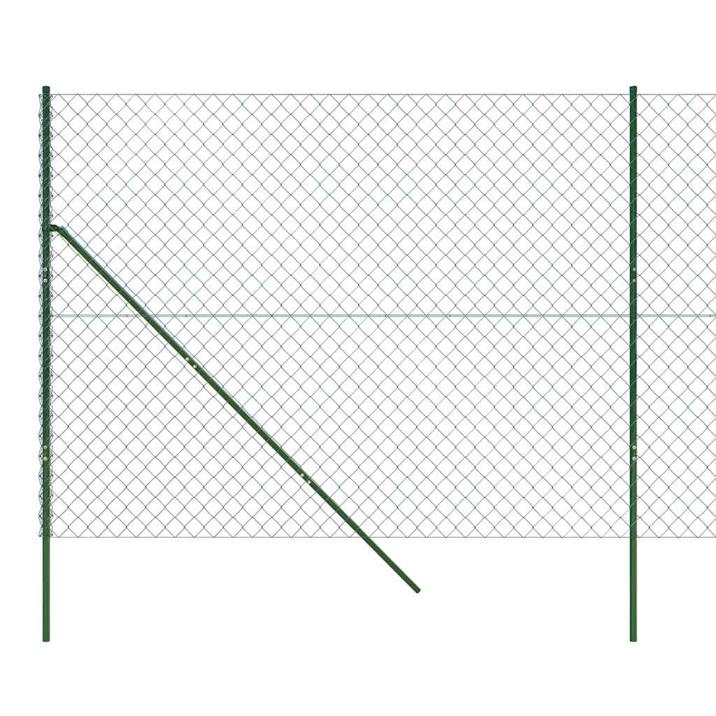 vidaXL Ogrodzenie z siatki, zielone, 1,6x25 m