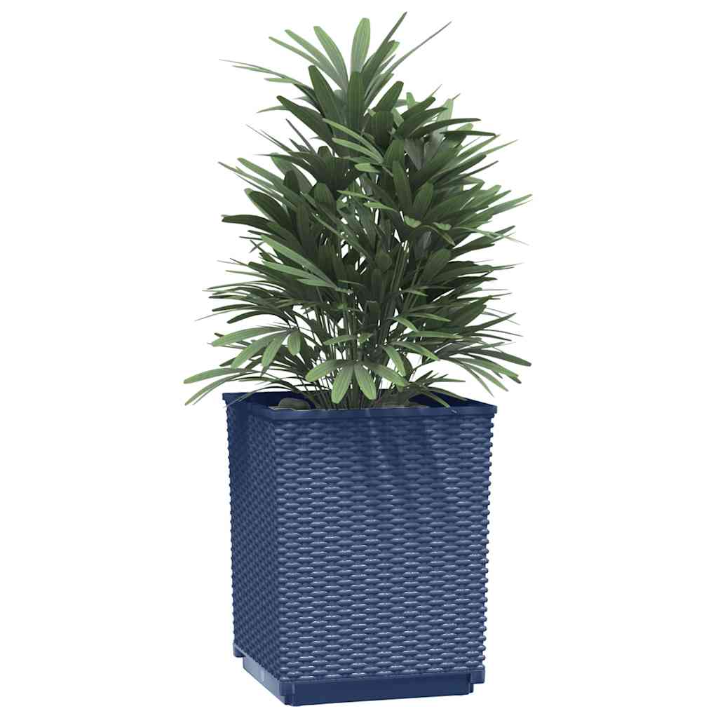 vidaXL Donice, 2 szt., niebieskoszare, 30x30x37 cm, polipropylen