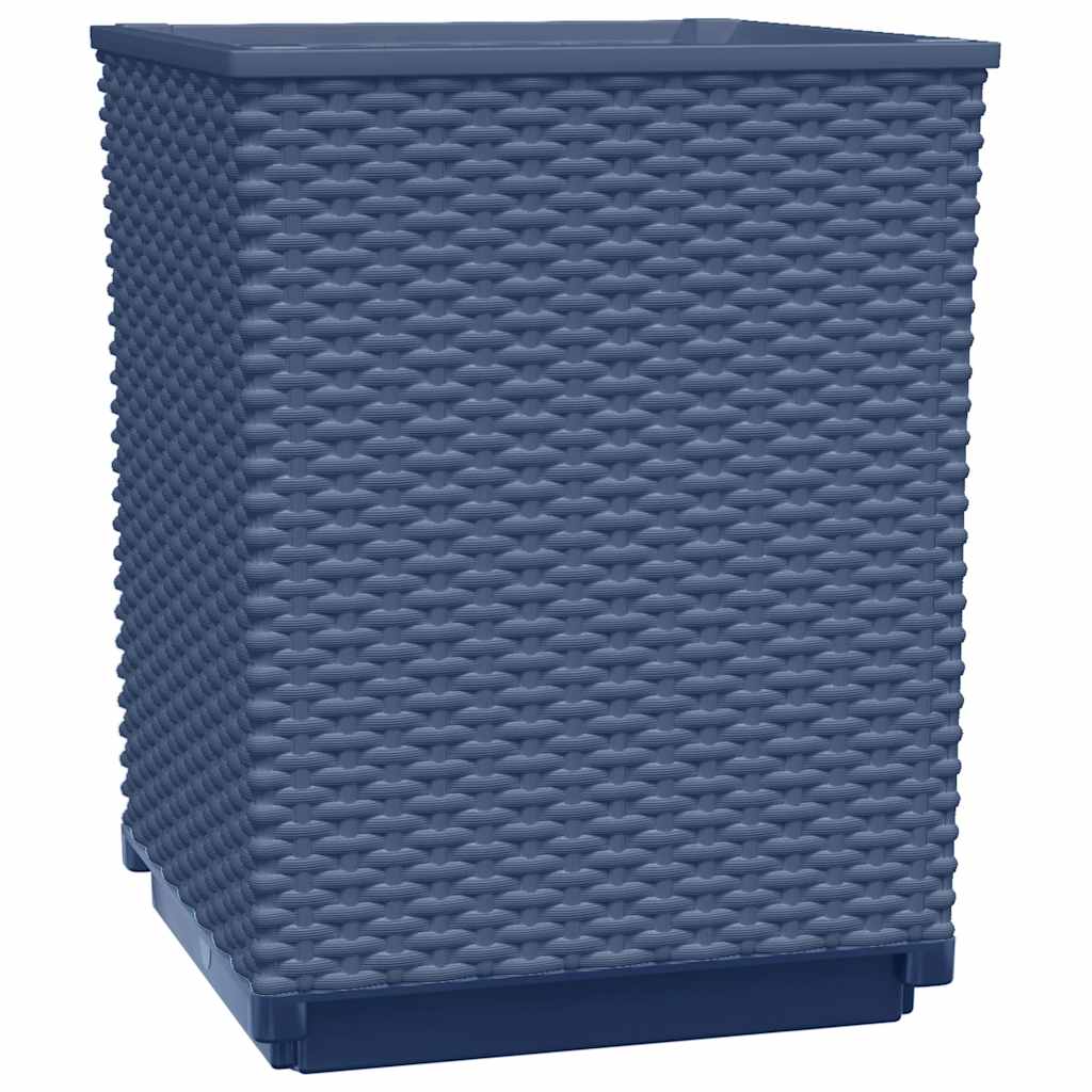 vidaXL Donice, 2 szt., niebieskoszare, 30x30x37 cm, polipropylen