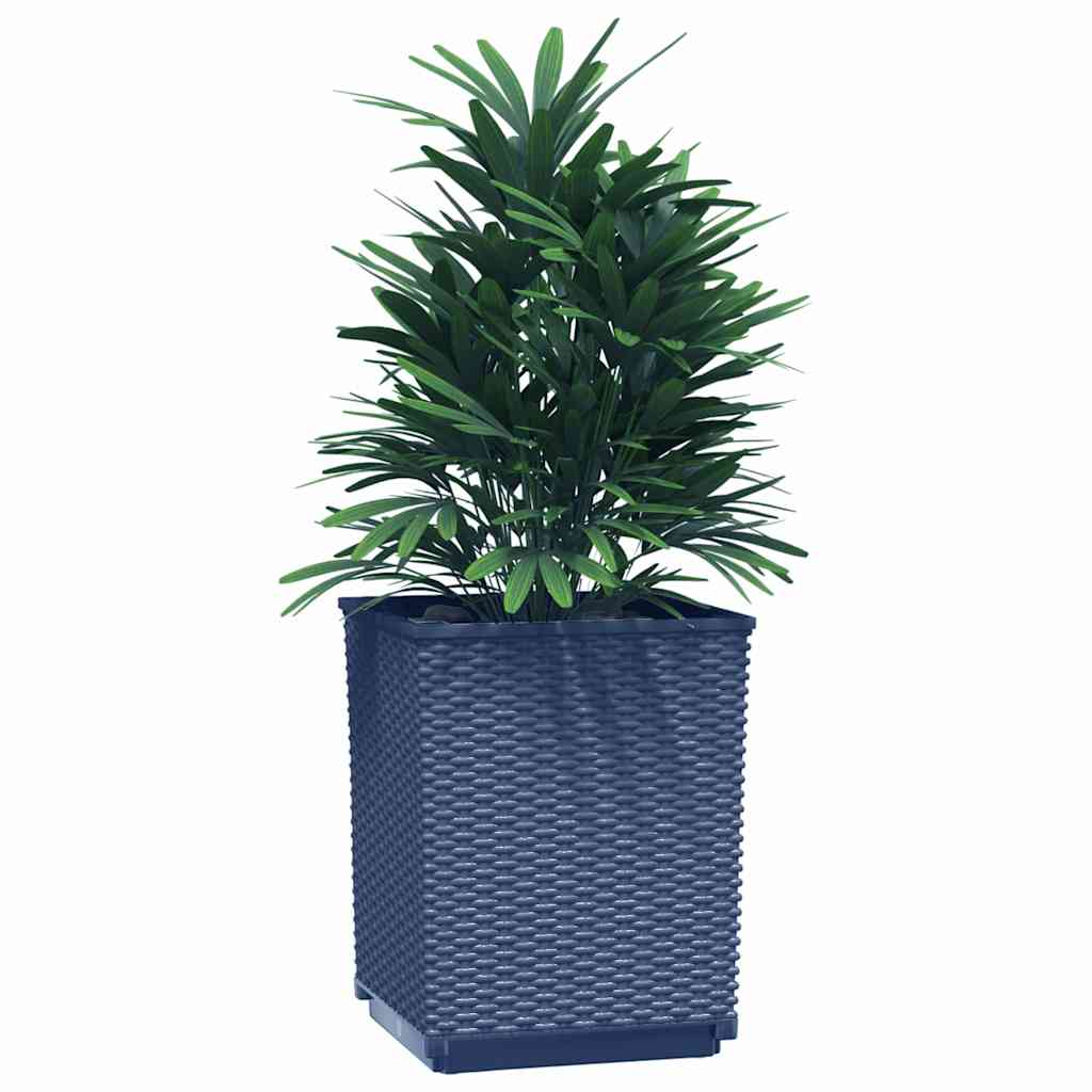 vidaXL Donice, 4 szt., niebieskoszare, 30x30x37 cm, polipropylen