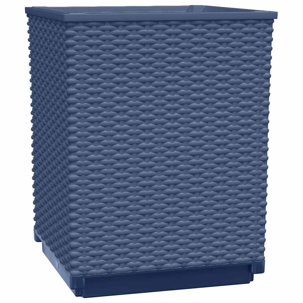 vidaXL Donice, 4 szt., niebieskoszare, 30x30x37 cm, polipropylen