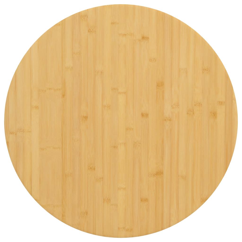 vidaXL Blat do stołu, Ø70x2,5 cm, bambusowy