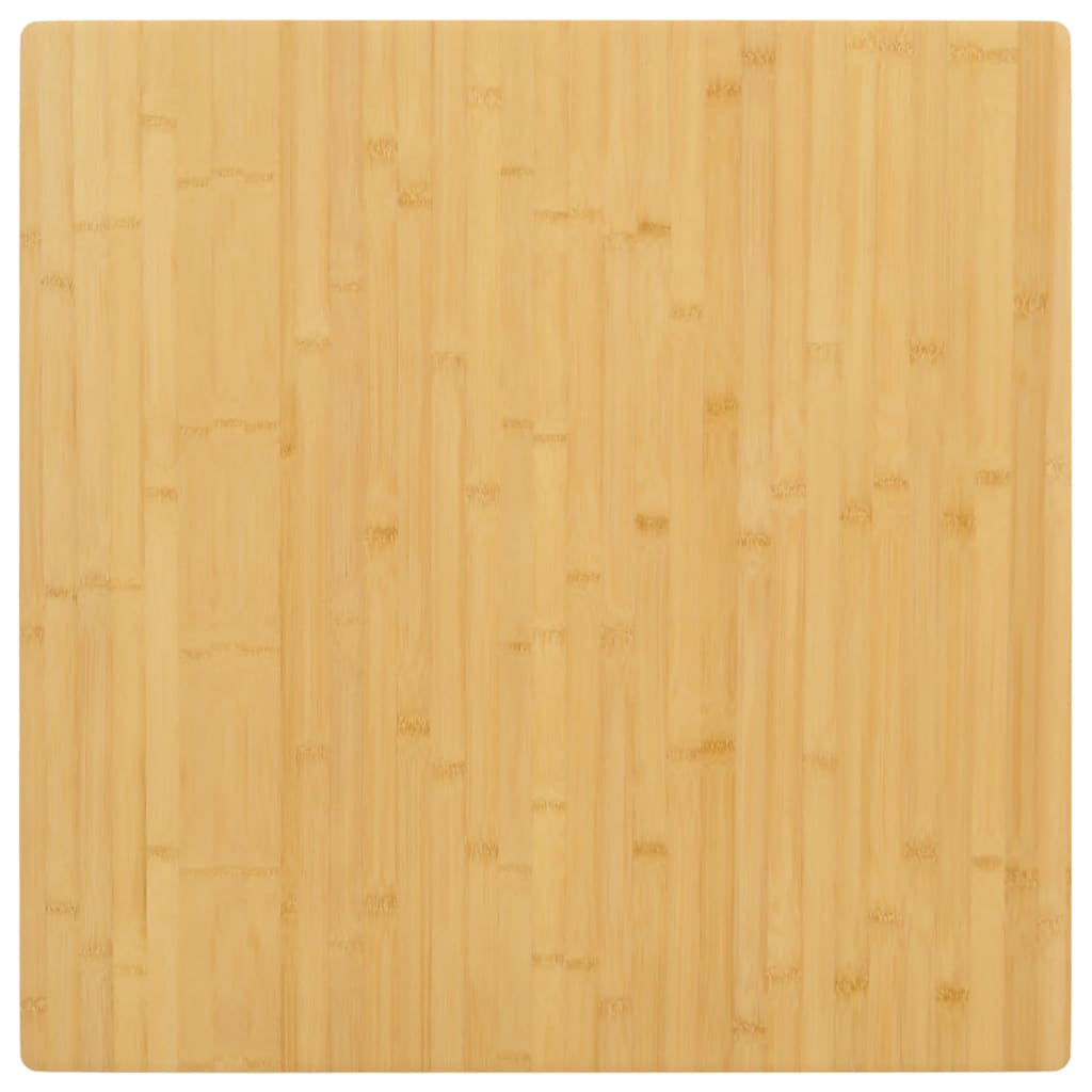 vidaXL Blat do stołu, 80x80x2,5 cm, bambusowy