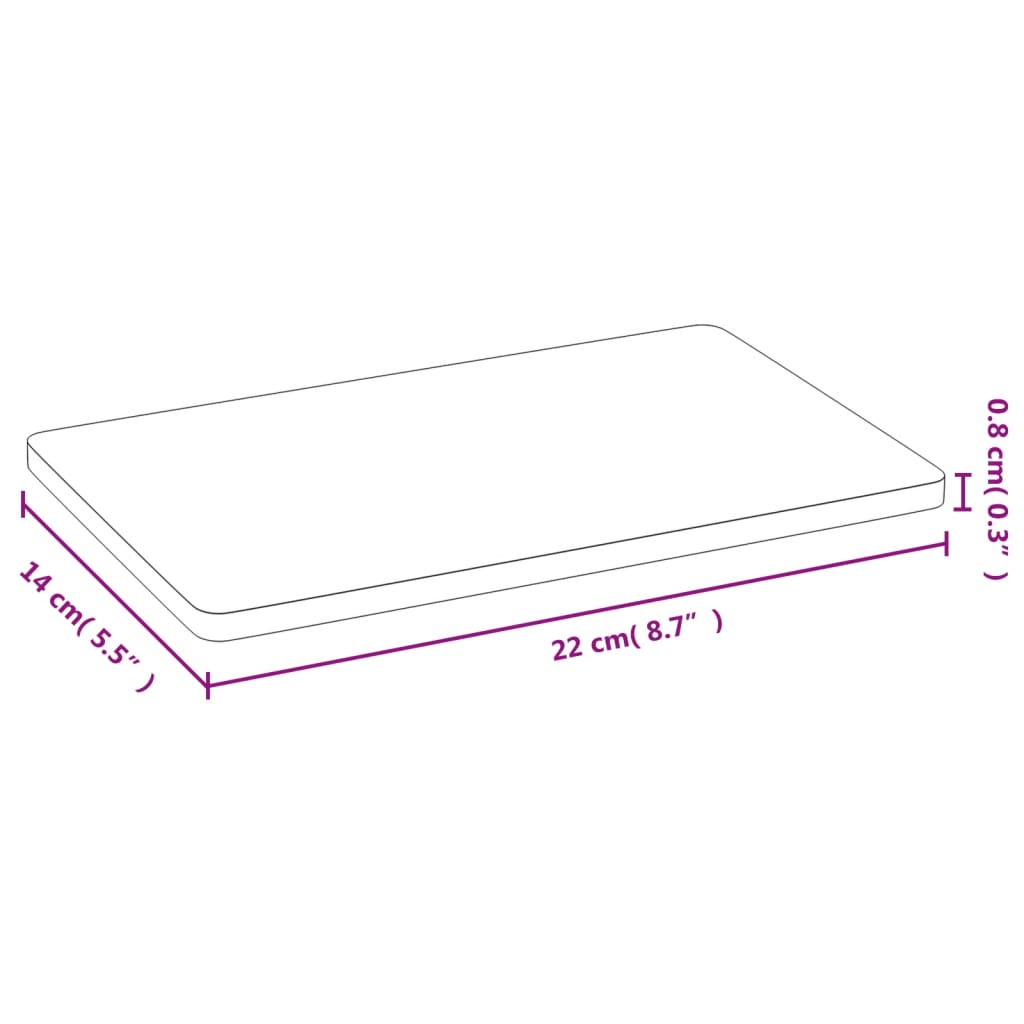 vidaXL Talerze śniadaniowe, 6 szt., 22x14x0,8 cm, bambus