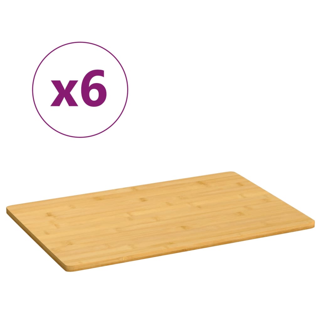 vidaXL Talerze śniadaniowe, 6 szt., 35x23x0,8 cm, bambus