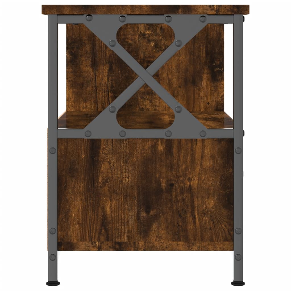 vidaXL Szafka pod telewizor, przydymiony dąb, 90x33x45 cm