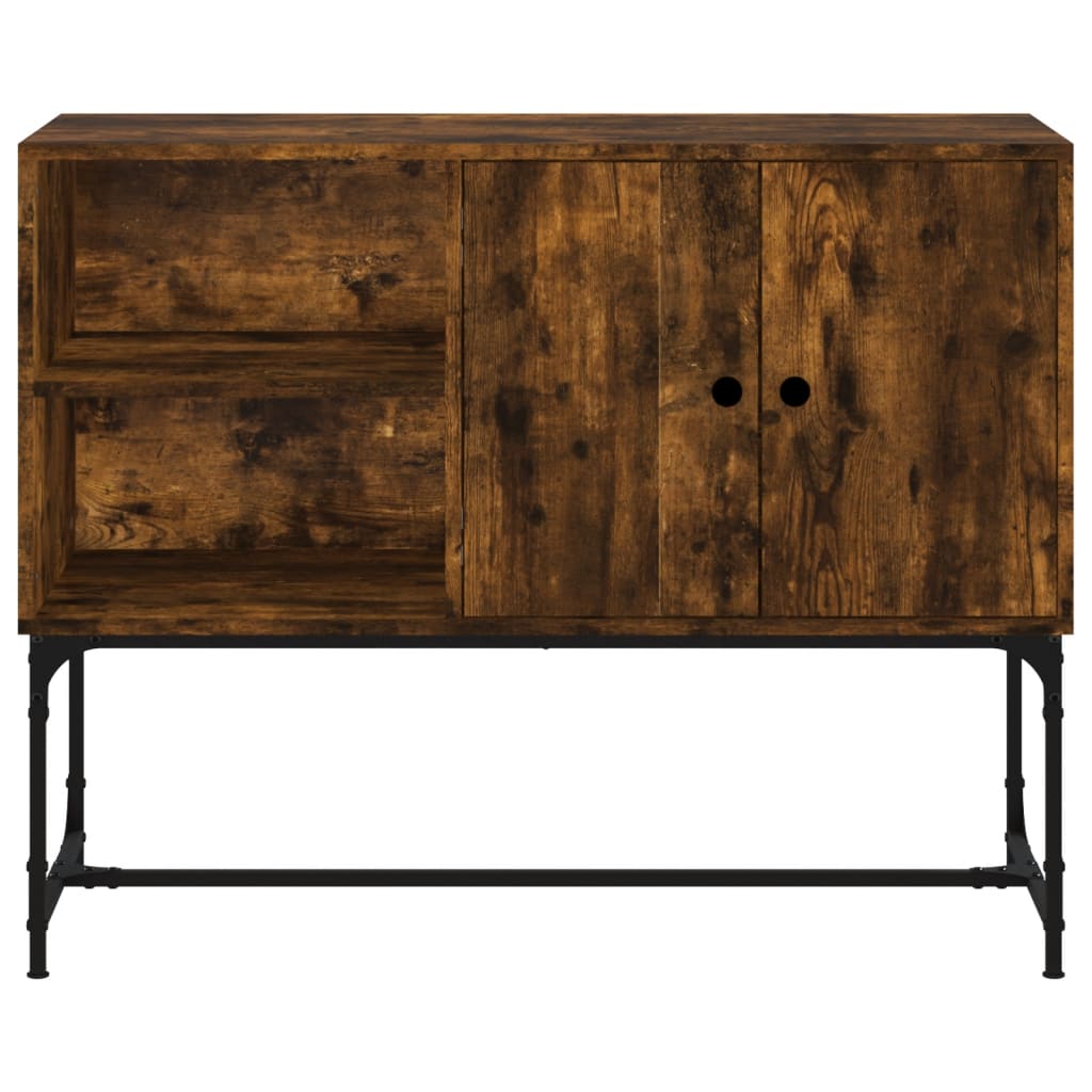 vidaXL Szafka, przydymiony dąb 100x40x79,5 cm, materiał drewnopochodny