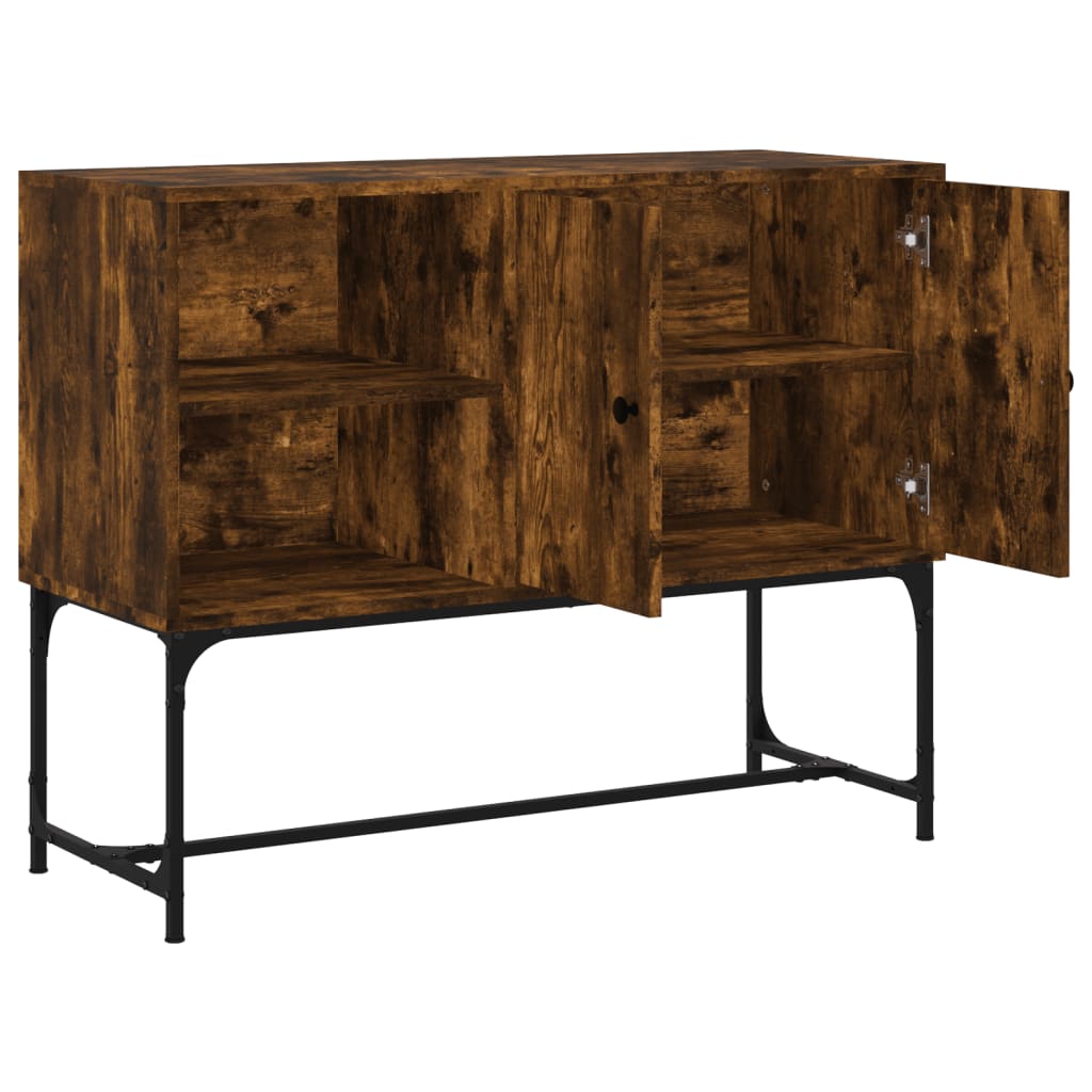 vidaXL Szafka, przydymiony dąb 100x40x79,5 cm, materiał drewnopochodny