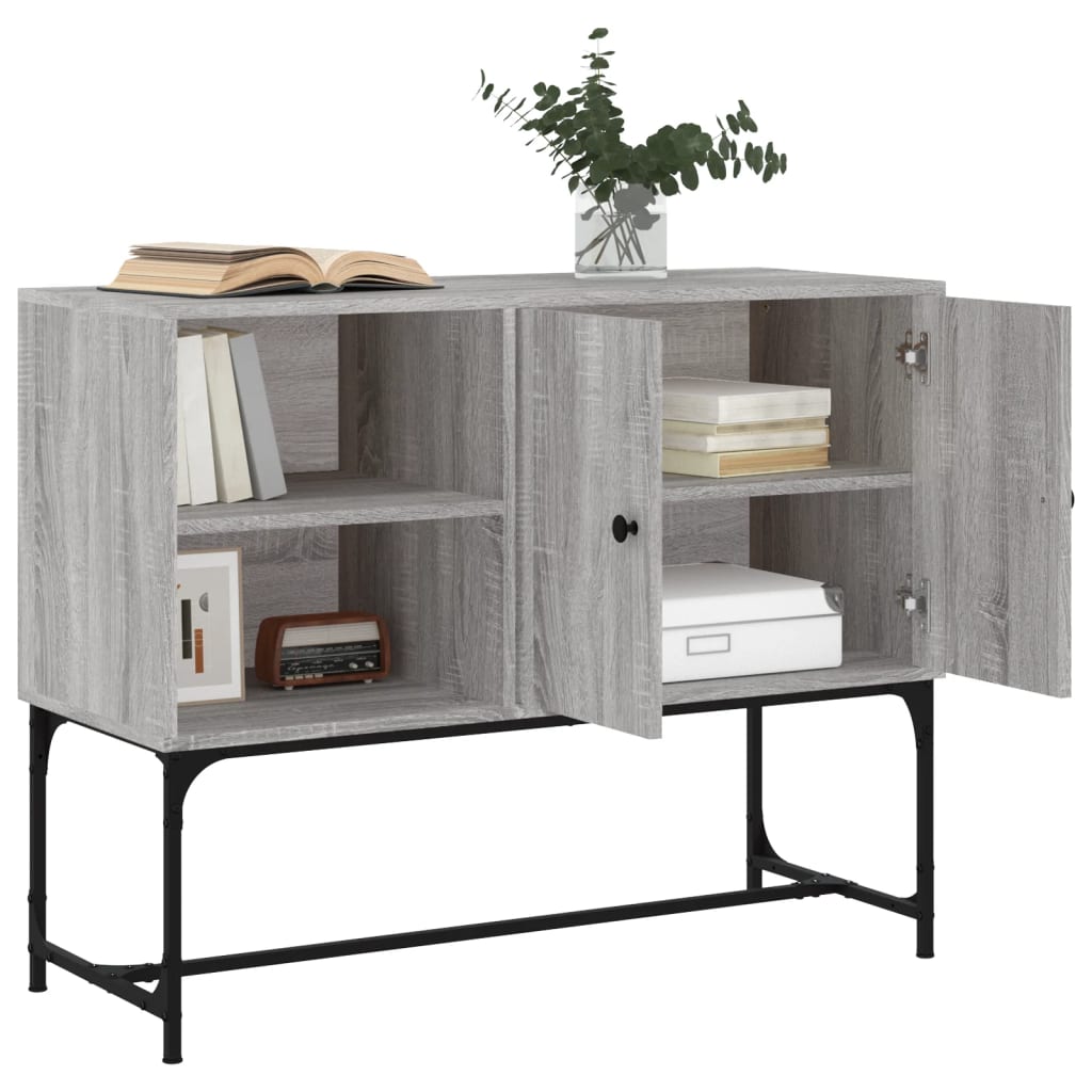 vidaXL Komoda, szary dąb sonoma 100x40x79,5 cm materiał drewnopochodny