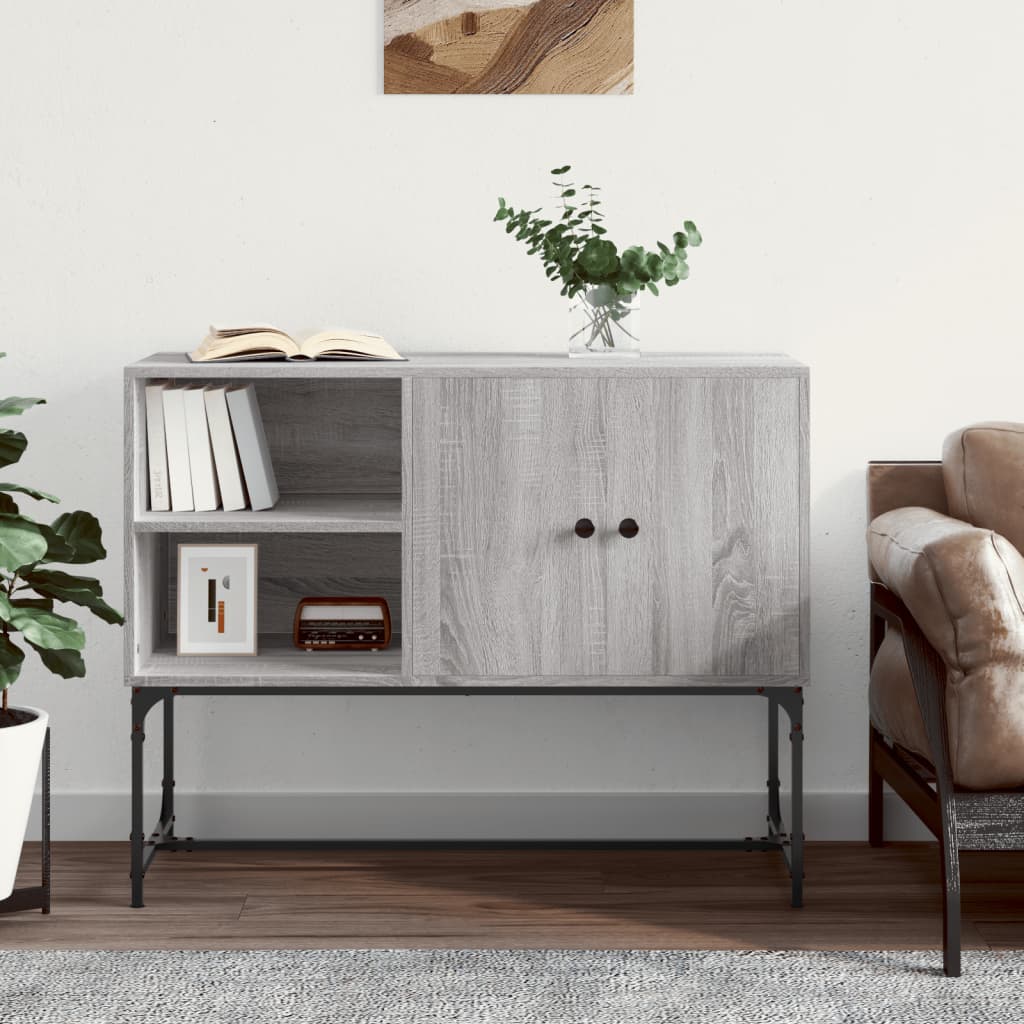 vidaXL Komoda, szary dąb sonoma 100x40x79,5 cm materiał drewnopochodny