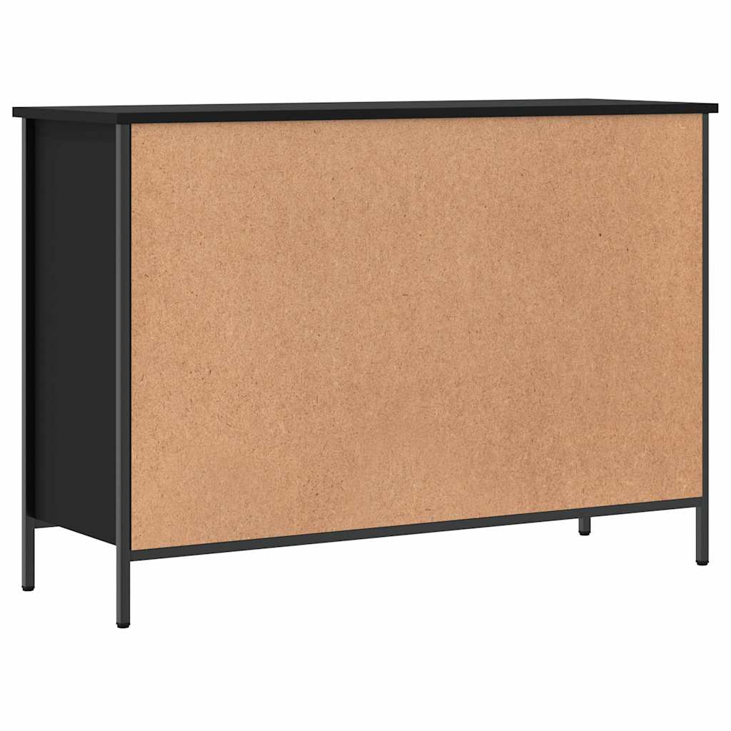 vidaXL Szafka na buty, czarna, 100x35x70 cm, materiał drewnopochodny