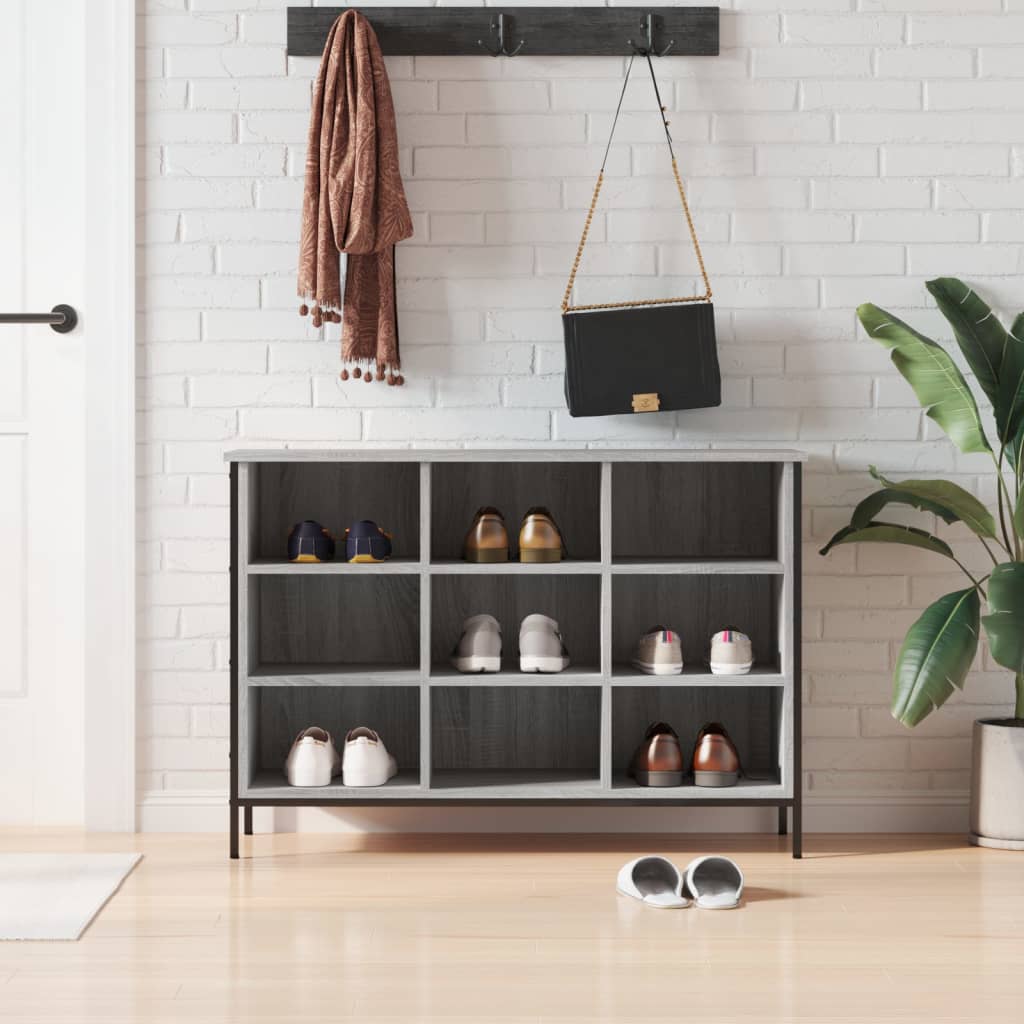 vidaXL Szafka na buty, szary dąb sonoma, 100x35x70 cm