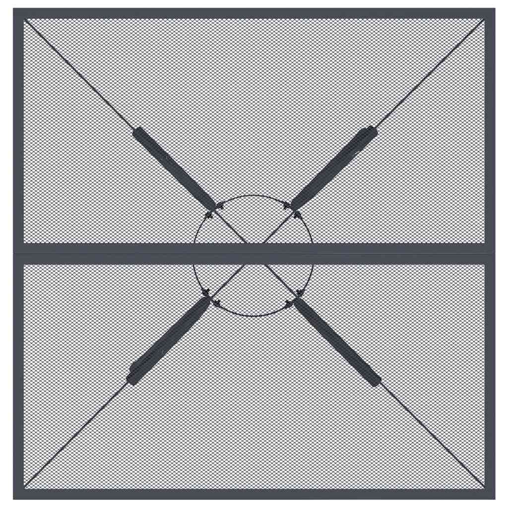 vidaXL Stolik ogrodowy, antracytowy, 80x80x72,5 cm, stalowa siatka
