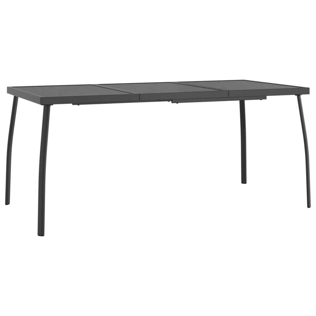 vidaXL Stolik ogrodowy, antracytowy, 165x80x72 cm, stalowa siatka