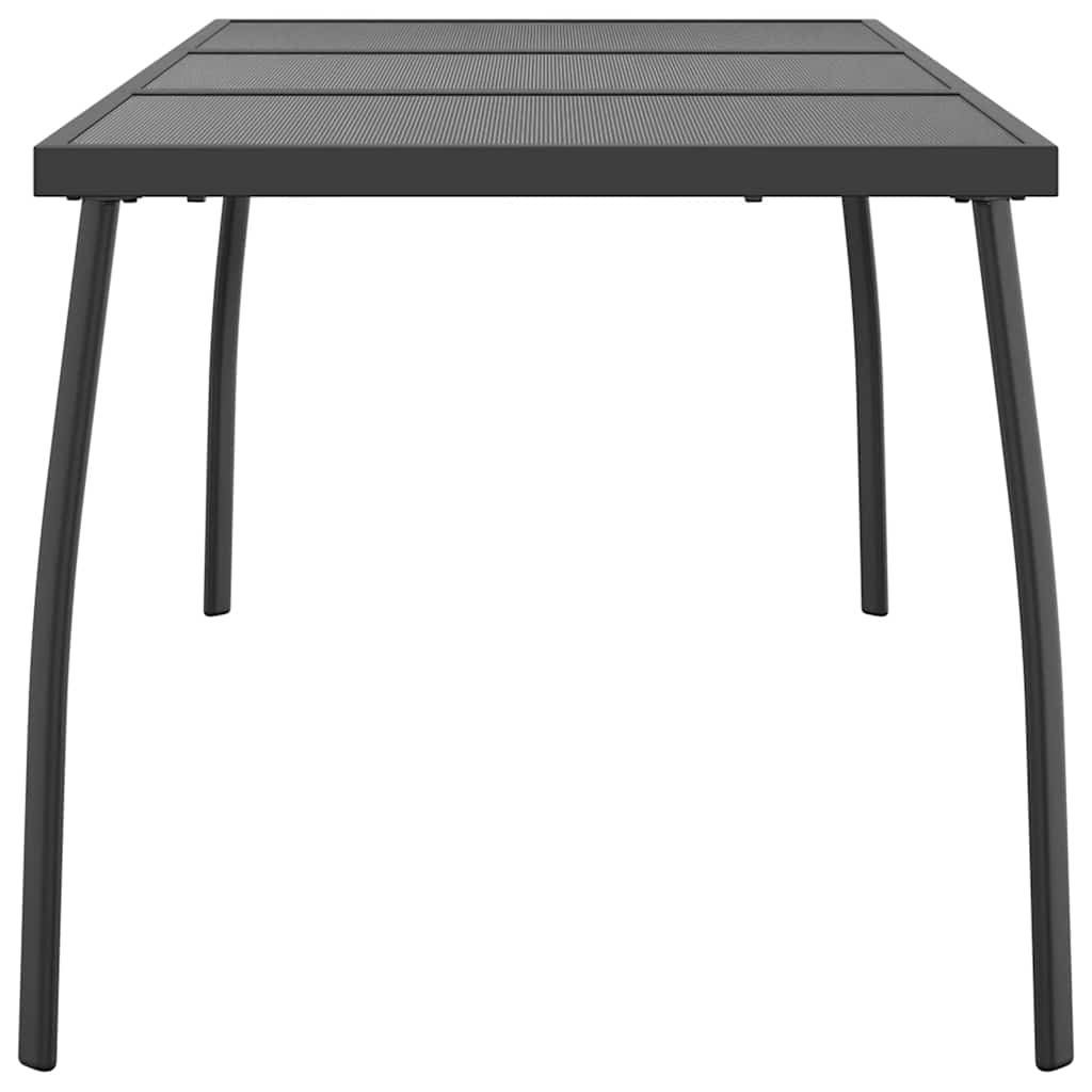 vidaXL Stolik ogrodowy, antracytowy, 165x80x72 cm, stalowa siatka