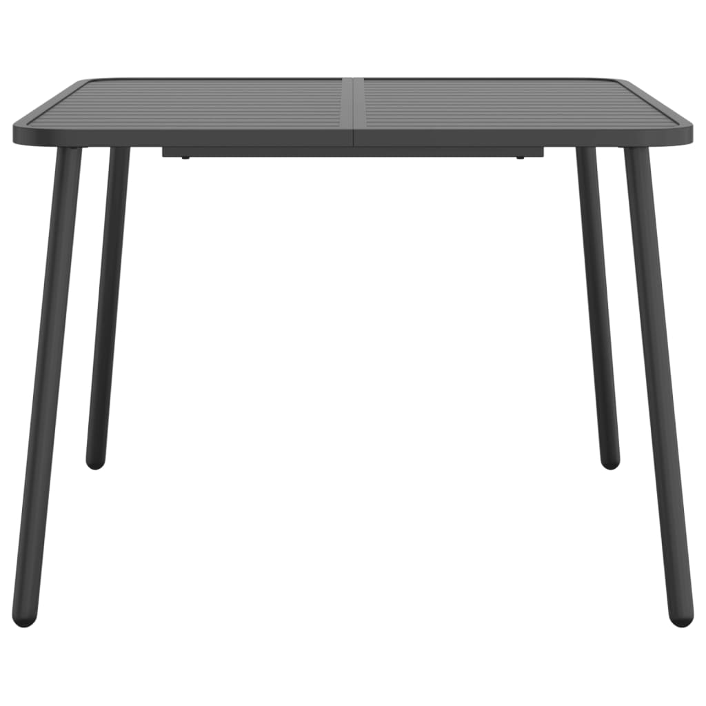 vidaXL Stolik ogrodowy, antracytowy, 100x100x71 cm, stal