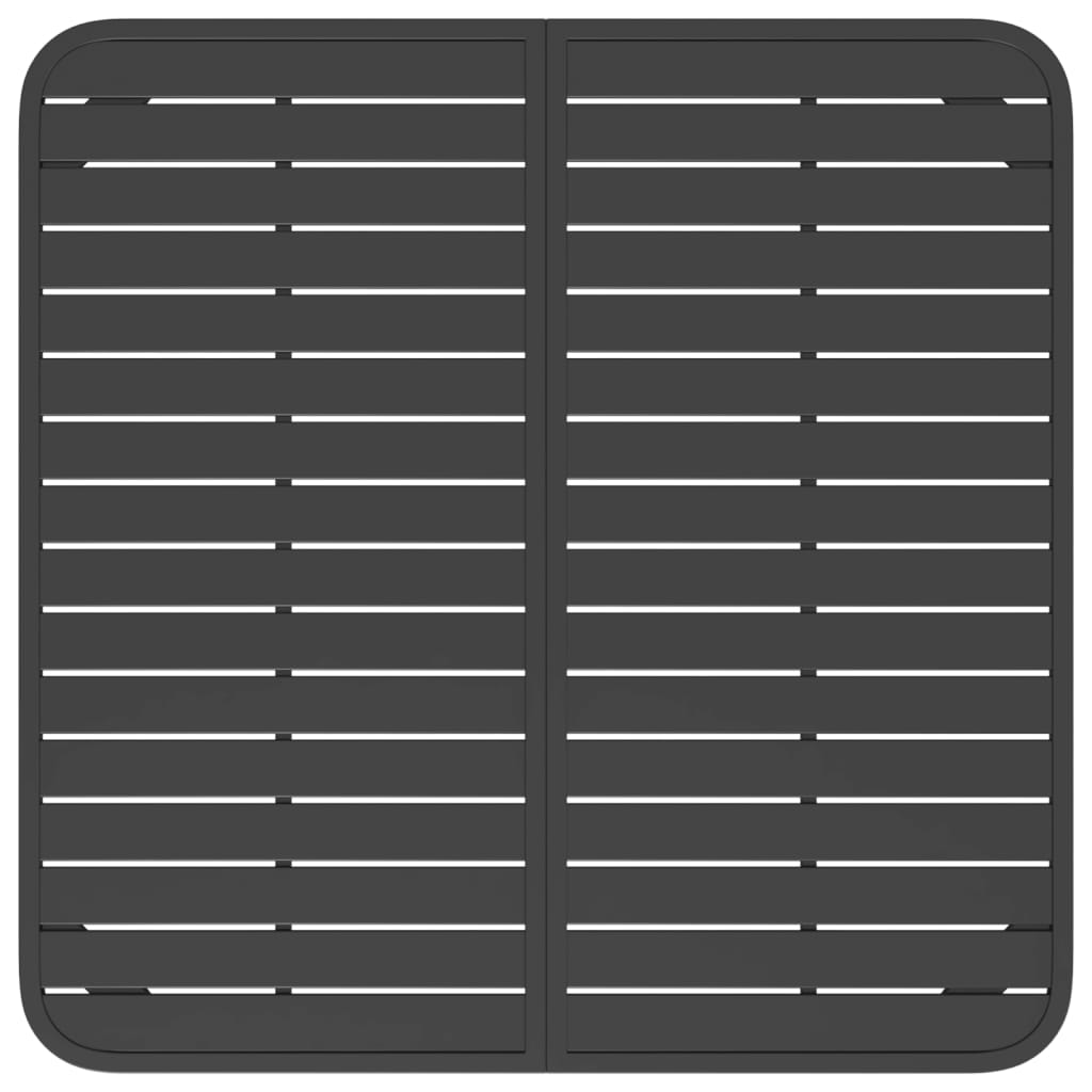 vidaXL Stolik ogrodowy, antracytowy, 100x100x71 cm, stal