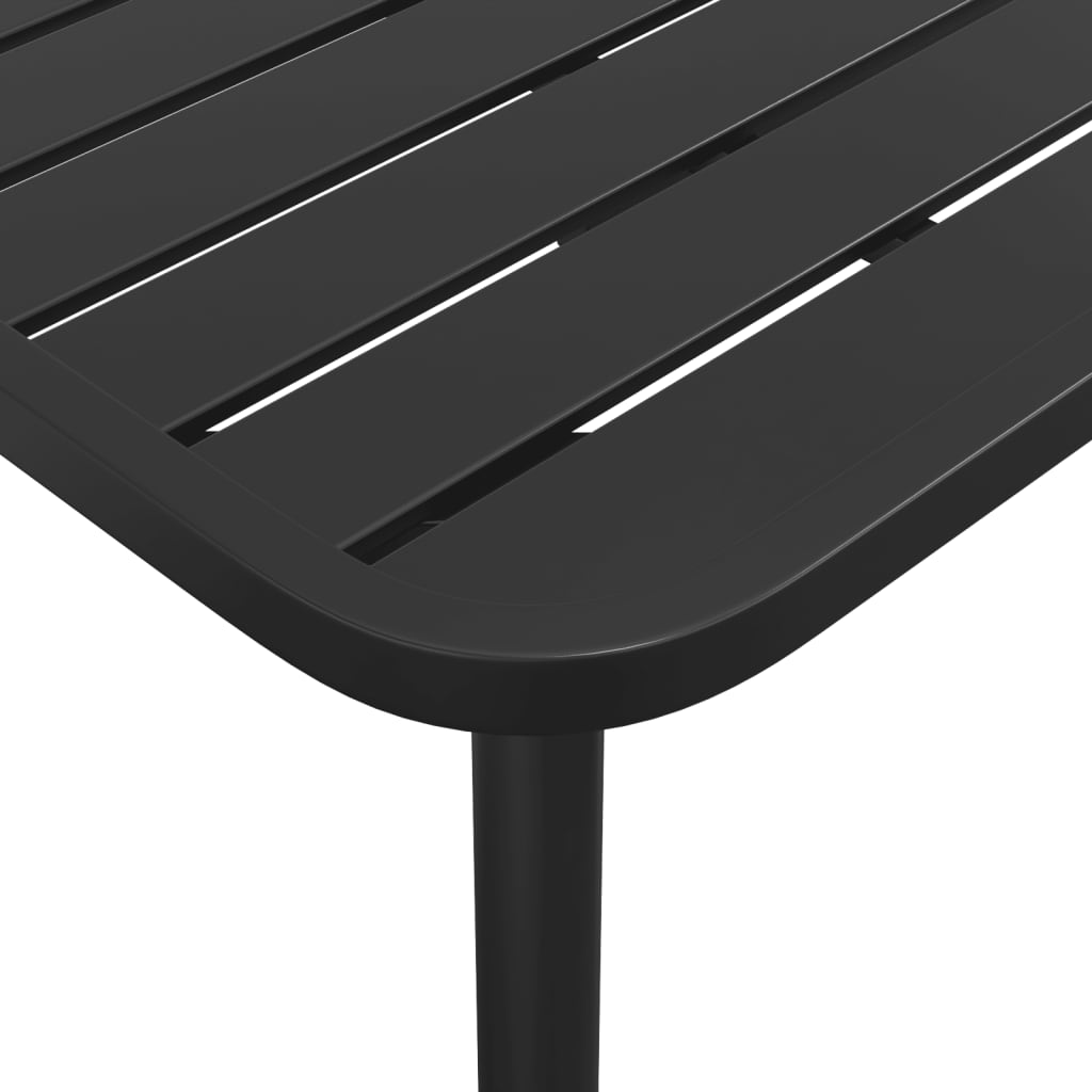 vidaXL Stolik ogrodowy, antracytowy, 100x100x71 cm, stal