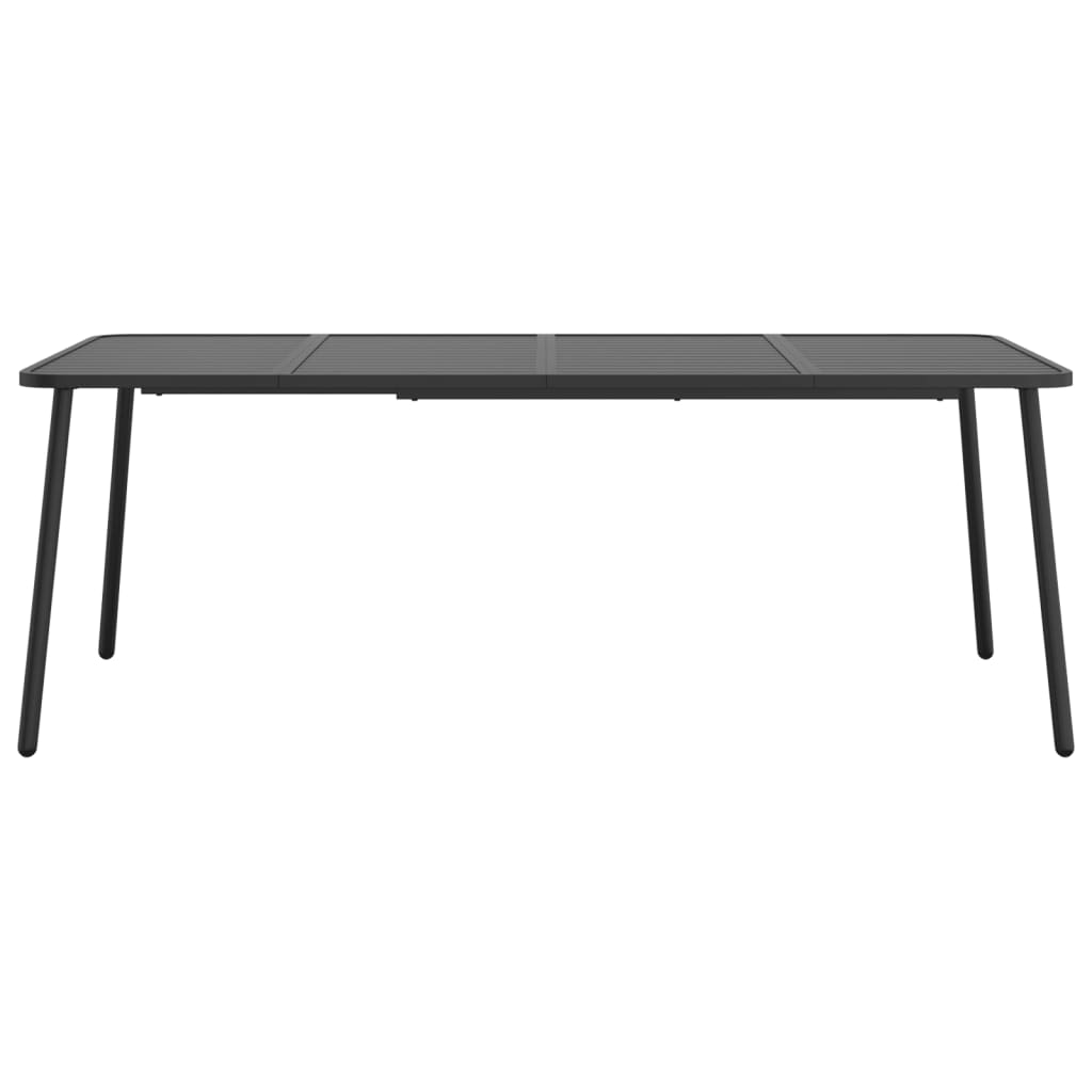 vidaXL Stolik ogrodowy, antracytowy, 200x100x71 cm, stalowy