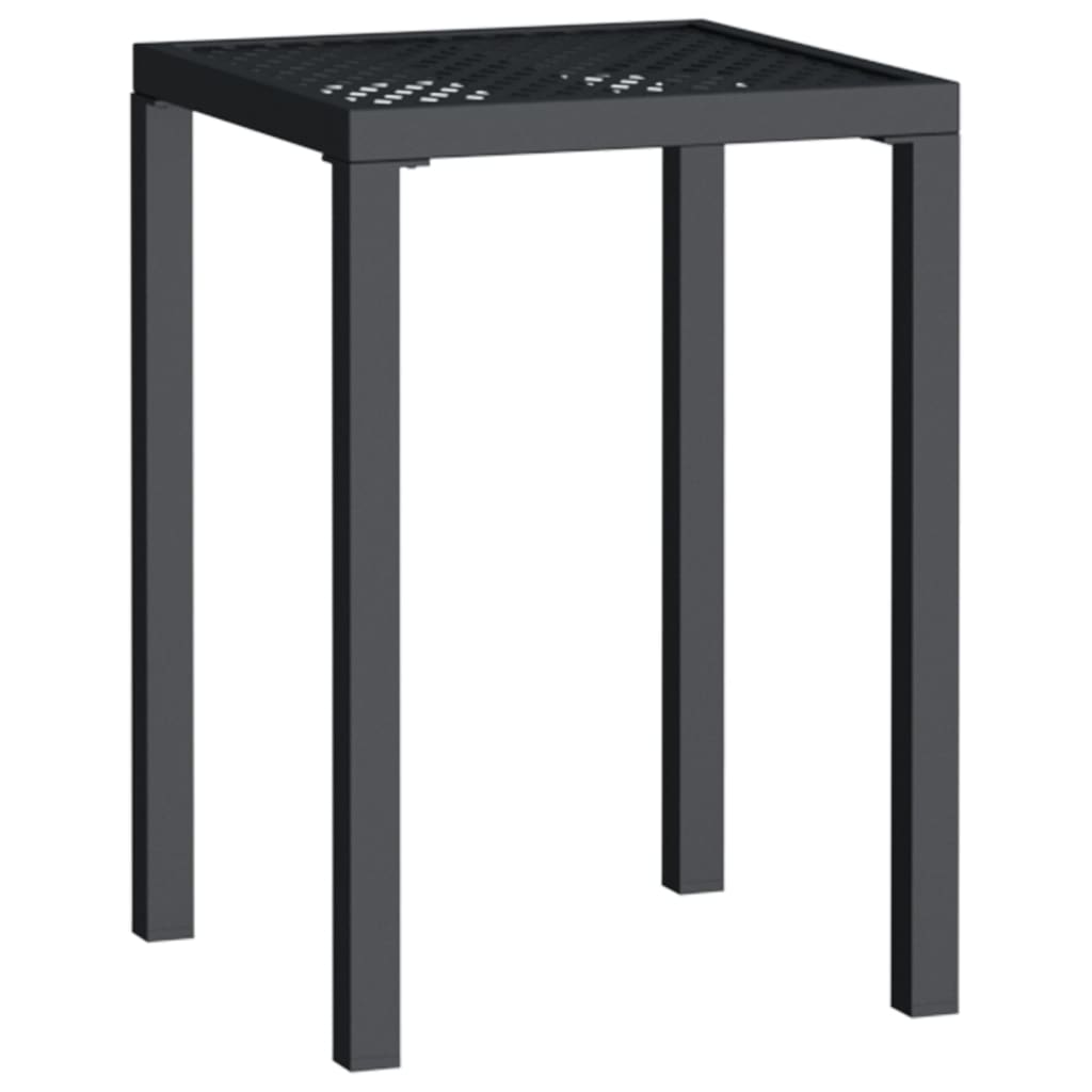vidaXL Stolik ogrodowy, antracytowy, 50x50x72 cm, stal