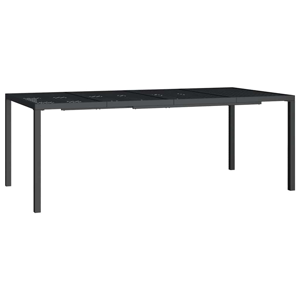 vidaXL Stół ogrodowy, antracytowy, 200x100x72 cm, stal