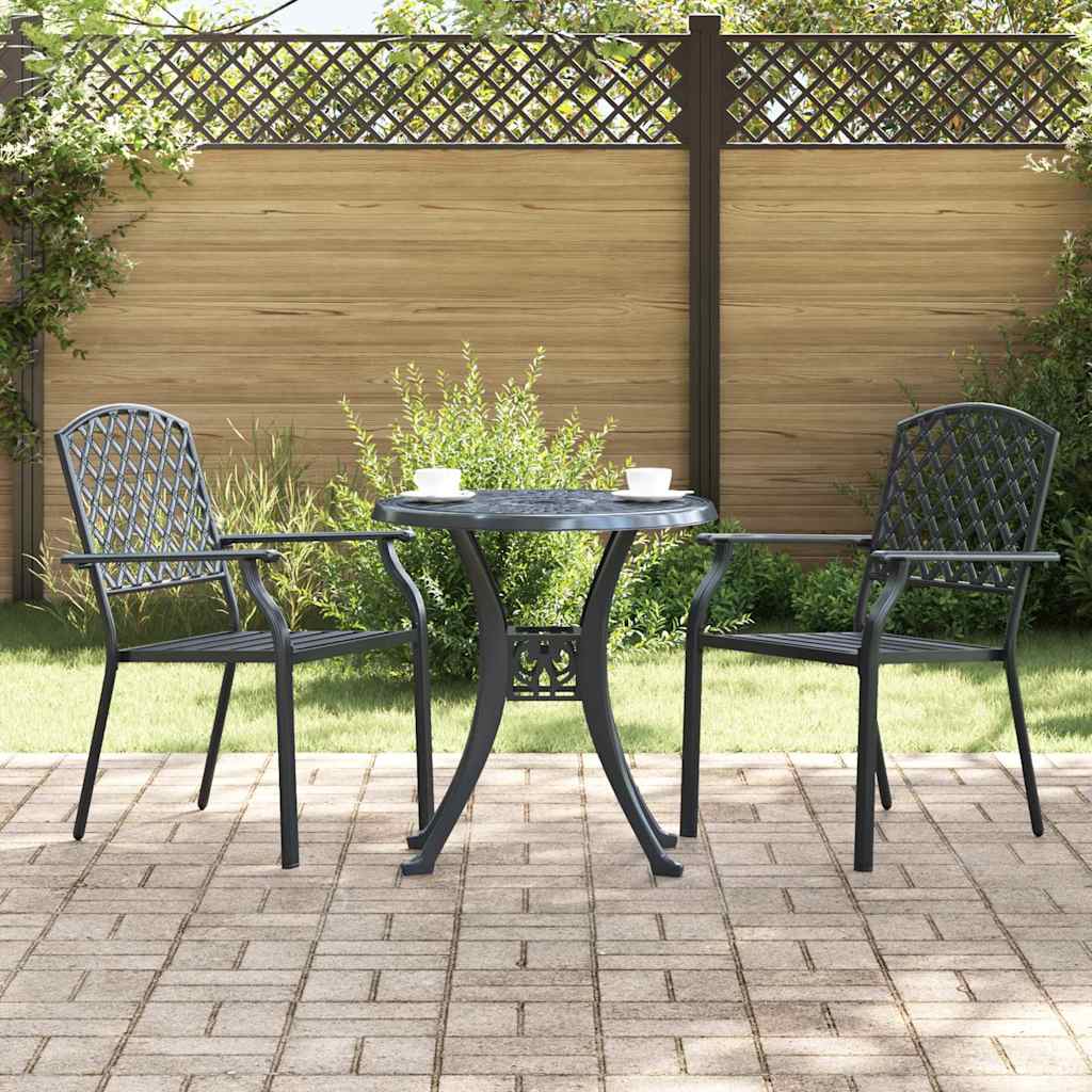 vidaXL Krzesło Ogrodowe 2 pcs Antracyt 56 x 65 x 89 cm Stal