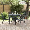 vidaXL Krzesło Ogrodowe 4 pcs Antracyt 56 x 65 x 89 cm Stal