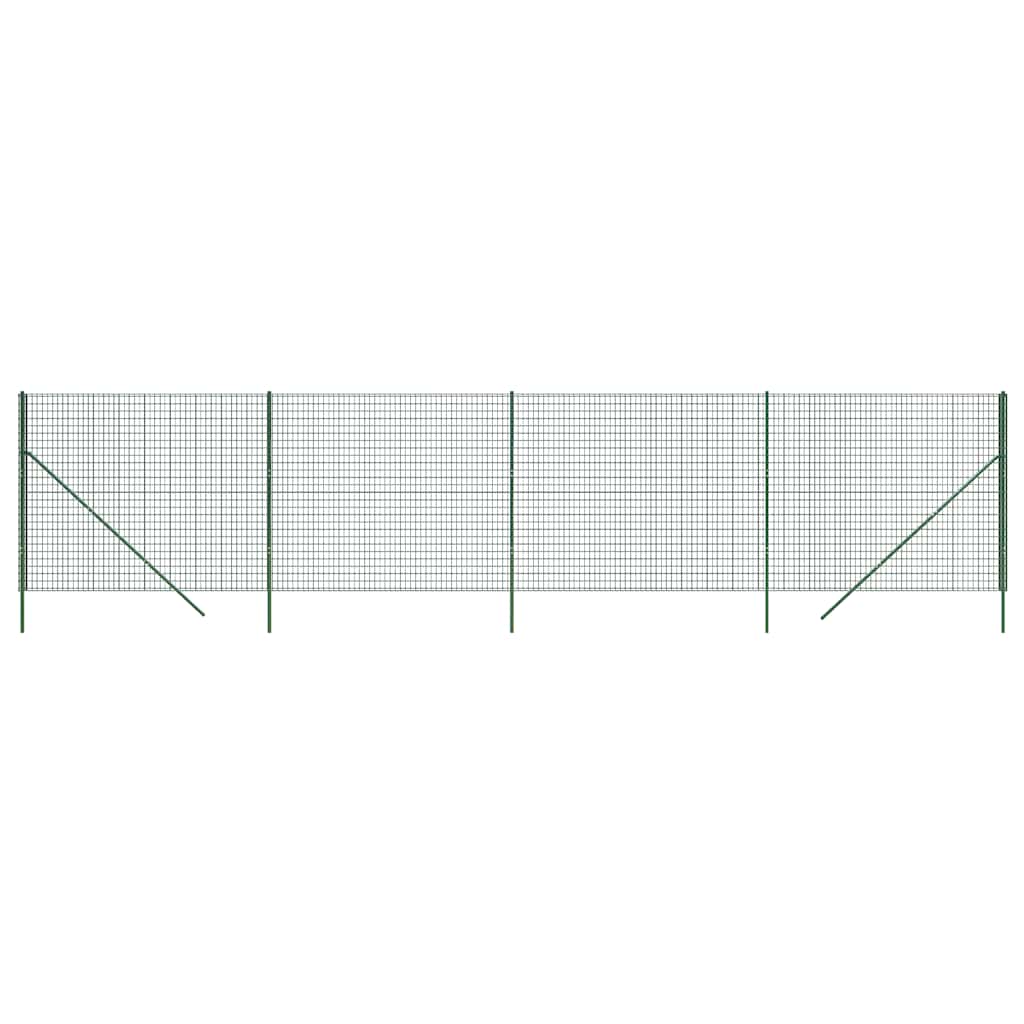 vidaXL Ogrodzenie ze zgrzewanej siatki, zielone, 2x10 m