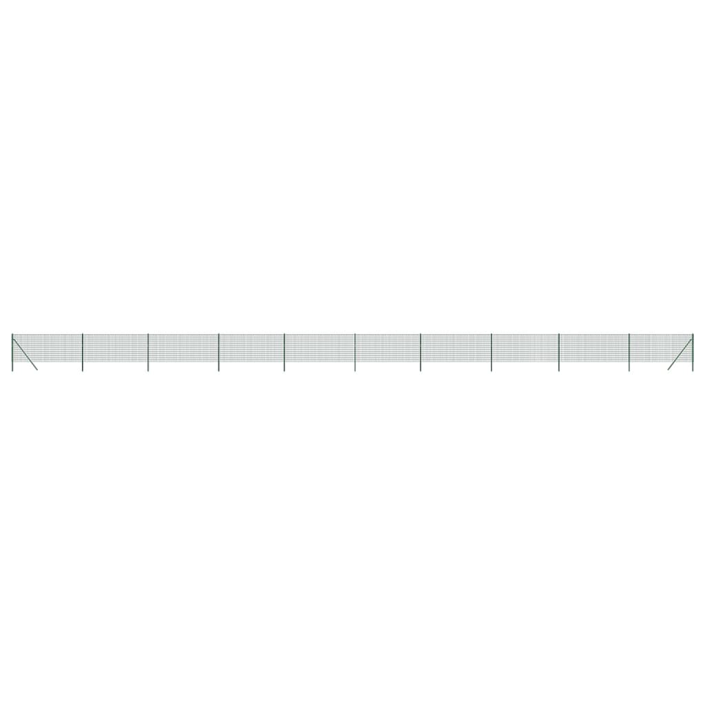 vidaXL Ogrodzenie ze zgrzewanej siatki, zielone, 0,8x25 m