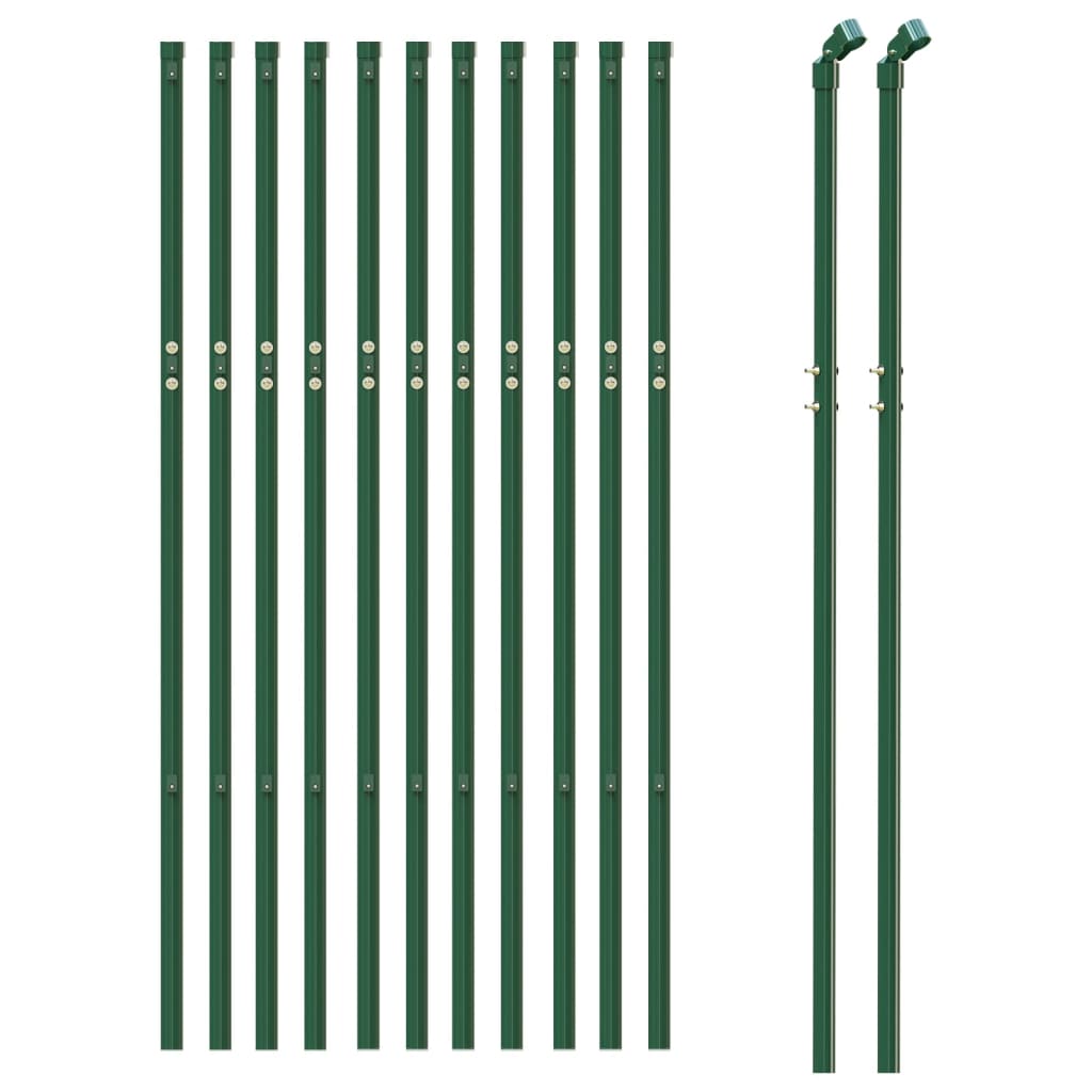 vidaXL Ogrodzenie ze zgrzewanej siatki, zielone, 0,8x25 m